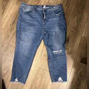 Women's Blue Distressed Jeans